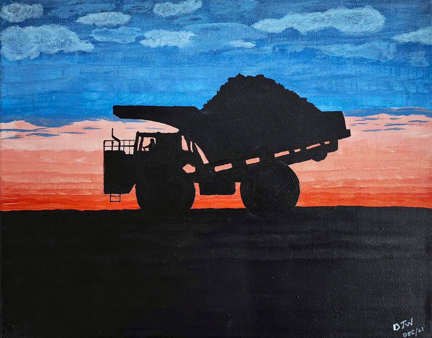 Haul truck sunrise Print